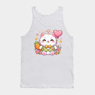 Cute kawaii cat T-Shirt Tank Top